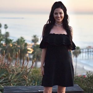 Eliza J scalloped swing Dress